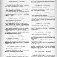 0247 - Page 246 - Partie professionnelle, Hygiène, Assistance, Mutualité, Intérêts corporatifs, Variétés. Travaux originaux. Académie de médecine. Prix décernés en 1932, (suite)