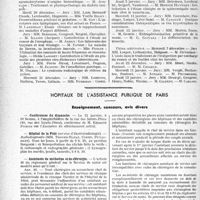 0251 - Page 250 - Partie professionnelle, Hygiène, Assistance, Mutualité, Intérêts corporatifs, Variétés. Faculté de médecine de Paris. Enseignement et actes de la Faculté / Hôpitaux de l’assistance publique de Paris. Enseignement, concours, avis divers