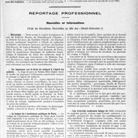 0252 - Page 251 - Partie professionnelle, Hygiène, Assistance, Mutualité, Intérêts corporatifs, Variétés. Hôpitaux de l’assistance publique de Paris. Enseignement, concours, avis divers / Reportage professionnel. Nouvelles et Informations, Voir les Dernières Nouvelles en tête des « Demi-Colonnes »). Nécrologie [Docteurs Morin, Solmon, Roland, Crouzet, Paul Billet, Lucien Hirtz, Paul Rabier, Madame Gustave Martineau] / Un jugement sur le droit de critique à l’égard du médecin / Le budget de l’Assistance publique de Paris / Société de prophylaxie / Les Journaux médicales belges de 1933 / vœu adopté par le Parti social de la Santé publique en faveur des centres de médecine préventive