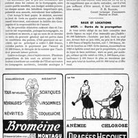0258 - Page LIX-257 - Correspondance. Assurances. Assurance automobile. Faillite des Compagnies / Baux et locations. Durée de la prorogation