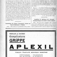 0275 - Page 274-XII - A travers l’officiel. Réponses des Ministres aux questions des Parlementaires. Conditions de délivrance des spécialités pharmaceutiques aux assurés sociaux indigents / Contribution des Caisses d’assurances sociales aux frais de traitement à l’hôpital