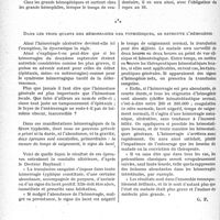 0285 - Page 284 - Partie scientifique. Travaux originaux. La clinique au goût du jour. Ceux qui saignent facilement. Hémogéniques ou hémophiliques : pour les déceler, pour les traiter. Un cas particulier : les hémorragies de la fièvre typhoïde, d’après les travaux du Docteur P. Emile Weil, du Docteur Jeannin du Docteur Thibault et ceux du Docteur A. Raybaud. Les soins et précautions, que réclame en général cette dyscrasie sanguine / Dans les trois quarts des hémorragies des typhoïdiques, se retrouve l’hémogénie