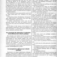 0301 - Page 300 - Partie professionnelle, Hygiène, Assistance, Mutualité, Intérêts corporatifs, Variétés. Travaux originaux. Chronique. Pour une politique de défense de la santé française, docteur Fr Bussière. Du monopole des allumettes à l’abandon de la défense de la Santé publique / le monopole de défense de la Santé publique / Cet heureux pays a toutes les politiques excepté une politique sanitaire [Dr Fr. Bussière]