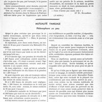 0304 - Page 303 - Partie professionnelle, Hygiène, Assistance, Mutualité, Intérêts corporatifs, Variétés. Travaux originaux. Chronique. Pour une politique de défense de la santé française, docteur Fr Bussière. Cet heureux pays a toutes les politiques excepté une politique sanitaire [Dr Fr. Bussière] / Mutualité familiale. Philosophons un peu [A. Gassot]