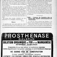 0314 - Page XLVII-313 - Correspondance. Application du tarif des accidents du travail. L’indemnité kilométrique est due, même si le déplacement était nécessité par une maladie indépendante de l’accident / Fracture de l’humérus chez un blessé déjà amputé antérieurement de l’avant-bras