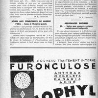 0315 - Page 314-XLVIII - Correspondance. Application du tarif des accidents du travail. Fracture de l’humérus chez un blessé déjà amputé antérieurement de l’avant-bras / Soins aux pensionnés de guerre. Soins à l’hôpital public / assurances sociales. Soins aux assurés sociaux notoirement indigents