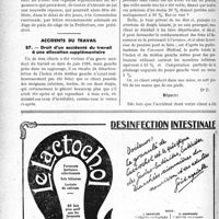 0317 - Page 316-L - Correspondance. assurances sociales. Soins aux assurés sociaux notoirement indigents / Accidents du travail. Droit d’un accidenté du travail à une allocation supplémentaire