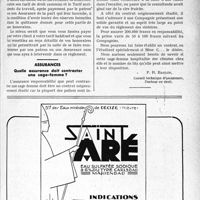 0320 - Page LIII-319 - Correspondance. Accidents du travail. Accident survenu à un représentant de commerce / Assurances. Quelle assurance doit contracter une sage-femme?