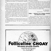 0323 - Page 322-LVI - Correspondance. Fiscalité. Amortissement du prix d’achat d'une automobile. Réclamation / Patente d’un médecin directeur de maison de santé
