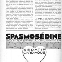 0331 - Page 330-VIII - Dernières nouvelles. Ve session des assises de l’Assemblée française de médecine générale (février-mars 1933) / A propos du projet de transfert de la Faculté de médecine de Paris à Sainte-Anne / Faculté de médecine de Lyon / Mariage