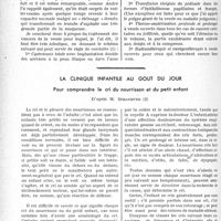 0345 - Page 344 - Partie scientifique. Travaux originaux. Consultations dermatologiques. Comment il faut comprendre le traitement des cancers de la vessie, (D’après les enseignements du récent Congrès d’urologie), par M. le Docteur F. Cathelin / La clinique infantile au goût du jour. Pour comprendre le cri du nourrisson et du petit enfant, d’après M. Schachter