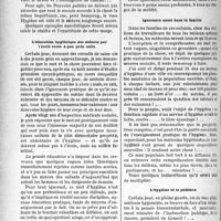 0367 - Page 366 - Partie professionnelle, Hygiène, Assistance, Mutualité, Intérêts corporatifs, Variétés. Travaux originaux. Chronique. Pour une politique de défense de la santé publique, Dr Fr. Bussière, (Suite). L’hygiène, science médicale, est devenue science politique. L’éducation hygiénique des enfants par l'école reste à peu près nulle / Ignorance aussi dans la famille / L’hygiène et le pédiluve
