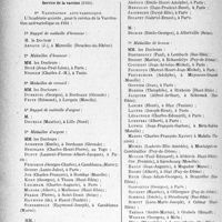 0375 - Page 374 - Partie professionnelle, Hygiène, Assistance, Mutualité, Intérêts corporatifs, Variétés. Travaux originaux. Académie de médecine. Prix décernés en 1932, (Suite et fin). Service de la vaccine (1931)