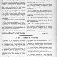 0378 - Page 377 - Partie professionnelle, Hygiène, Assistance, Mutualité, Intérêts corporatifs, Variétés. Comptes rendus, documents, pièces officielles…. Syndicat des médecins du Médoc. Assemblée générale du 7 août 1932 à Soulac / Bal de la médecine française
