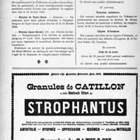 0401 - Page 400-X - Dernières nouvelles. Hospices civils réunis de Besançon / Internat de Saint-Lazare / Hôpital de Saint-Dénis / Hôpital Saint-Michel / A travers l’officiel. Enseignement de la médecine / Pensions militaires / Légion d’honneur / Code de la route