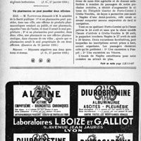 0405 - Page 404-XIV - A travers l’officiel. Réponses des ministres aux questions des parlementaires. Conditions d’exercice de la profession d’herboriste / Un pharmacien ne peut posséder deux officines / La XVIe croisière médicale franco-belge. (Sicile. — Grèce. — Adriatique. — Italie). Escale supplémentaire à Naples