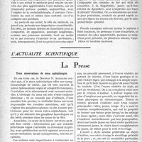 0423 - Page 422 - Partie scientifique. Travaux originaux. La clinique au goût du jour. Pratique neurologique, par le Docteur Georges Cauvy. Dysarthie, symptôme prémonitoire et précoce de paralysie générale — Importance et nécessité de la ponction lombaire — Rôle social du médecin / L’actualité scientifique. La Presse. Trois observations de zona ophtalmique [(Soc. syndicale de Médecine des Deux-Sèvres, 1932)] / Ictère discret et encre violette [(Gazette méd. de France, 15 septembre 1932)] / Syndromes de Basedow après traitement thyroïdien [(Gaz. hedb. des Sc. méd. de Bordeaux, 18 décembre 1932)]