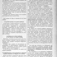 0446 - Page 445 - Partie professionnelle, Hygiène, Assistance, Mutualité, Intérêts corporatifs, Variétés. Travaux originaux. Chronique fiscale. Pour une politique de défense de la santé française, Docteur Fr. Bussière, (suite). l’hygiène science politique d’importance capitale. Découvrons quelques points de ses horizons