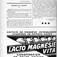 0459 - Page 458-LXIV - A travers l’officiel. Lésion du nerf sciatique à la suite de piqûres / L’examen du pharynx