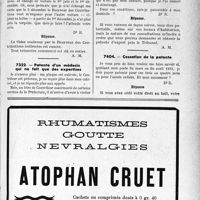 0466 - Page LXXI-465 - Correspondance. Fiscalité. Cessation d’exercice Suppression de la patente / Taxes sur les automobiles / Patente d’un médecin qui ne fait que des expertises / Cessation de la patente