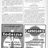 0476 - Page IX-475 - Dernières nouvelles. Hôpital Saint-Michel / Hôpitaux de Nice / Mariage / Fiançailles / A travers l’officiel. Assurances sociales / Sanatoriums publics