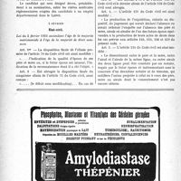 0477 - Page 476-X - A travers l’officiel. Sanatoriums publics / État-civil