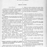0496 - Page 495 - Partie scientifique. Travaux originaux. Thérapeutique des abcès, par Dupuy de Frenelle. Abcès du cerveau. Comment reconnaître un abcès du cerveau avant qu’il ne soit trop tard pour guérir le malade par une opération