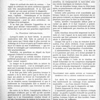 0497 - Page 496 - Partie scientifique. Travaux originaux. Thérapeutique des abcès, par Dupuy de Frenelle. Abcès du cerveau. Comment reconnaître un abcès du cerveau avant qu’il ne soit trop tard pour guérir le malade par une opération. La ponction exploratrice / Traitement des abcès situés au voisinage immédiat de la lésion osseuse causale