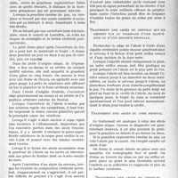 0498 - Page 497 - Partie scientifique. Travaux originaux. Thérapeutique des abcès, par Dupuy de Frenelle. Abcès du cerveau. Comment reconnaître un abcès du cerveau avant qu’il ne soit trop tard pour guérir le malade par une opération. Traitement des abcès situés au voisinage immédiat de la lésion osseuse causale / Les abcès du cerveau après les plaies par armes à feu du crâne / Traitement des abcès du cerveau qui ne siègent pas au voisinage d’une mastoïdite ou d’une sinusite frontale / Traitement des abcès du lobe frontal / Traitement des abcès du cervelet d’origine otique