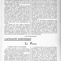 0502 - Page 501 - Partie scientifique. Travaux originaux. Thérapeutique des abcès, par Dupuy de Frenelle. Phlébopathies et troubles rhumatismaux associés leur traitement thermal est-il possible?, par MM, les Docteurs Armand Delmas, Hugel, Saintorens. Quelles sont les stations dont ces malades sont justiciables ? / L’actualité scientifique. La Presse. Le diabète infantile et son traitement [(La Médecine, juillet 1932)]