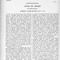 0531 - Page 530 - Partie professionnelle, Hygiène, Assistance, Mutualité, Intérêts corporatifs, Variétés. Travaux originaux. La page sans médecine / Autour des théâtres. Au Casino de Paris. La Revue : La Joie de Paris (Suite et fin) [Jean Séjournet]