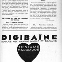 0538 - Page LXVII-537 - Correspondance. État civil. Constatation des décès / Application du tarif des accidents du travail. Brûlures multiples / Majoration dominicale