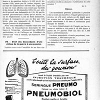 0544 - Page LXXIII-543 - Correspondance. Questions médico-militaires. Honoraires d’expertise au Tribunal des pensions / Droit des descendants d’une victime de la guerre à une pension
