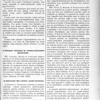 0574 - Page 573 - Partie scientifique. L'Actualité scientifique. La Presse. Action des rayons X sur la peau [(Paris Médical, 13 août 1932, )] / Le traitement chirurgical de certaines tachycardies paroxystiques [(La Presse Médicale, 27 août 1932)] / La splénectomie dans l’anémie pseudo-leucémique [(La Médecine, août 1932)] / Les injections intraveineuses quotidiennes massives de solution glucosée hypertonique chez les brightiques hypertendus [(La Presse Médicale, 13 août 1932)]