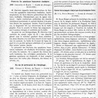 0575 - Page 574 - Partie scientifique. L'Actualité scientifique. Les Sociétés Savantes. Paris. Fractures des apophyses transverses lombaires, (Société de chirurgie ; 23-11-1932) / Un cas de perforation de l’oesophage, (Société de chirurgie, 2 3-11-1932. ) / Cancer de la langue (statistique de la fondation Curie), (Société de chirurgie ; 9-11-1932)