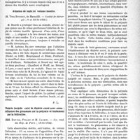 0576 - Page 575 - Partie scientifique. L'Actualité scientifique. Les Sociétés Savantes. Paris. Cancer de la langue et électro-coagulation, (Société de chirurgie ; 23-11-1932) / Ablation de tophi de volume insolite, (Société de chirurgie ; 9 et 23-11-1932) / Diabète insipide suivi de diabète sucré avec coma ; influence des grossesses sur la polyurie et traitement par la folliculine, (Soc. méd. des Hôp. de Paris ; 18-11-1932)