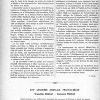 0589 - Page 588 - Partie professionnelle, Hygiène, Assistance, Mutualité, Intérêts corporatifs, Variétés. Travaux originaux. Variétés. Notre-Dame-de-Paris. Centre de Vie / XVIIe croisière médicale Franco-Belge. Bruxelles Médical — Concours Médical