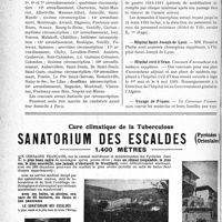 0607 - Page 606-VIII - Dernières nouvelles. Médecin suppléant à la préfecture de la Seine / Hôpital Saint-Joseph de Lyon / Hôpital civil d’Oran / Voyage de Pâques