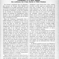 0614 - Page 613 - Propos du jour. L’immigration et la Santé publique. Une conférence du Dr René Martial à l’Hôtel Chambon