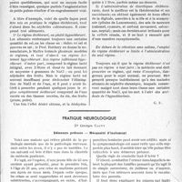 0628 - Page 627 - Partie scientifique. Travaux originaux. La clinique au goût du jour. L’histoire du sel dans l'organisme. Du déficit à l’excédent. Régimes avec ou sans sel, d’après le Professeur Rathery. A l’excès de chlorure de sodium, le régime sans sel / Pratique neurologique, Dr Georges Cauvy. Démence précoce — Nécessité d’isolement