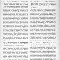0654 - Page 653 - Partie professionnelle, Hygiène, Assistance, Mutualité, Intérêts corporatifs, Variétés. Travaux originaux. La page sans médecine