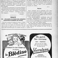 0666 - Page LXIII-665 - Correspondance. Questions médico-militaires. Pensionnés de guerre et spécialités pharmaceutiques / Fiscalité. Exemption du timbre des mémoires d’honoraires accidents du travail