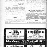 0667 - Page 666-LXIV - Correspondance. Fiscalité. Exemption du timbre des mémoires d’honoraires accidents du travail / Patente en cas de cession de clientèle / Patente en cas de cessation d’exercice de la médecine