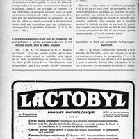 0679 - Page 678-XII - A travers l’officiel. Réponses des ministres aux questions des parlementaires. Les cotisations versées après la constatation de la maladie ne peuvent entrer en compte pour la détermination du droit aux prestations de l’assurance-maladie / L’assuré qui a bénéficié de six mois de prestations ne peut prétendre à aucune prestation du chef de son conjoint assuré, pour la même maladie / Conditions du droit aux prestations de l’assurance-maternité