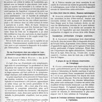 0704 - Page 703 - Partie scientifique. L’actualité scientifique. Les Sociétés Savantes. Paris. Intérêt pratique de la culture sur milieu de Loe-wenstein pour le diagnostic de la méningite tuberculeuse, (Soc, de pédiatrie de Paris ; 18-10-1932) / Un cas d’acrodynie chez une enfant de 3 ans ; précocité et longue durée des troubles oculaires, (Soc. de Pédiatrie de Paris ; 18-10-1932) / Société des chirurgiens de Paris. Séance du 2 décembre 1932