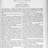 0724 - Page 723 - Partie professionnelle, Hygiène, Assistance, Mutualité, Intérêts corporatifs, Variétés. Comptes rendus, documents, pièces officielles…. Débats parlementaires. Exercice de la médecine, (Adoption d’une proposition de loi)