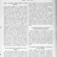 0778 - Page 777 - Partie scientifique. L’actualité scientifique. La Presse. Troubles fonctionnels cardio-vasculaires d’origine gastrique [(Le Journal Médical français, septembre 1932)] / De l’urée salivaire et de ses rapports avec l’urée sanguine [(Bruxelles Médical, 9 octobre 1932)] / La prétendue influence de la coqueluche sur la tuberculose du nourrisson [(La Presse Médicale, 21 septembre 1932)] / De la grande valeur sémiologique et pronostique du pouls alternant [(La Presse Médicale, 17 septembre 1932)]