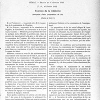 0794 - Page 793 - Partie professionnelle, Hygiène, Assistance, Mutualité, Intérêts corporatifs, Variétés. Comptes rendus, documents, pièces officielles…. Débats parlementaires. Exercice de la médecine, (Suite et fin)