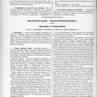 0801 - Page 800 - Partie professionnelle, Hygiène, Assistance, Mutualité, Intérêts corporatifs, Variétés. Hôpitaux de l’assistance publique de Paris. Enseignement, concours, avis divers / Reportage professionnel. Nouvelles et Informations, (Voir les Dernières Nouvelles en tête des« Demi-Colonnes »). Nécrologie [Docteurs Jouve, Bertholet, Lapeyre, Lucien Cuzin, Robert Istria, Paul Vaudet, Pierre Duvernoix] / Union médicale latine