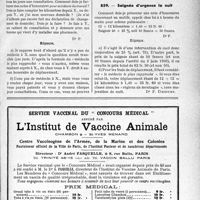 0812 - Page LXV-811 - Correspondance. Application du tarif des accidents du travail. Pas de frais de déplacement à réclamer dans un pays où on se rend chaque jour et où on donne des consultations dans un cabinet personnel / Application du tarif des soins aux pensionnés de guerre. Saignée d’urgence la nuit